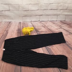 Victoria's Secret Sleep Pants in Black and Silver Stripes